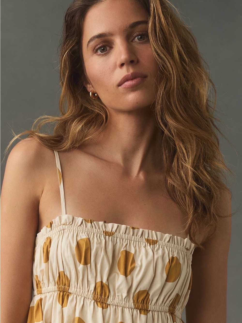 English Factory square-neck ruched babydoll midi dress - Picture 8 of 8